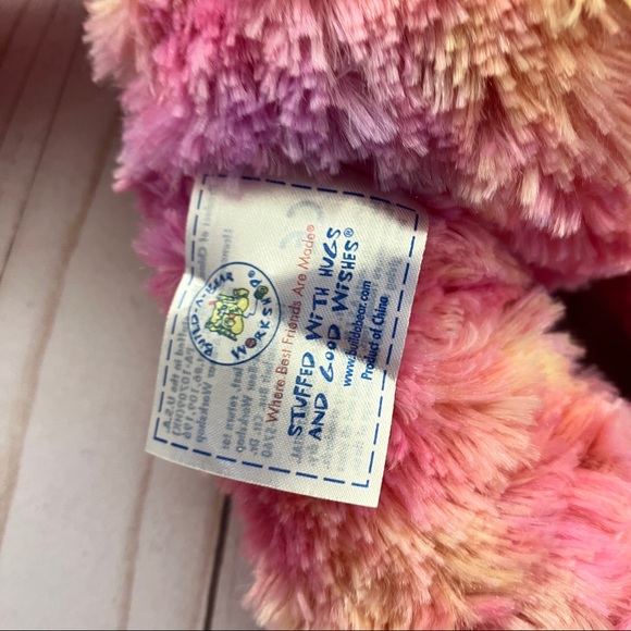 Build A Bear Endless Hugs Teddy 17" Plush Sherbert Pink Orange Valentine Day Toy - Picture 4 of 5